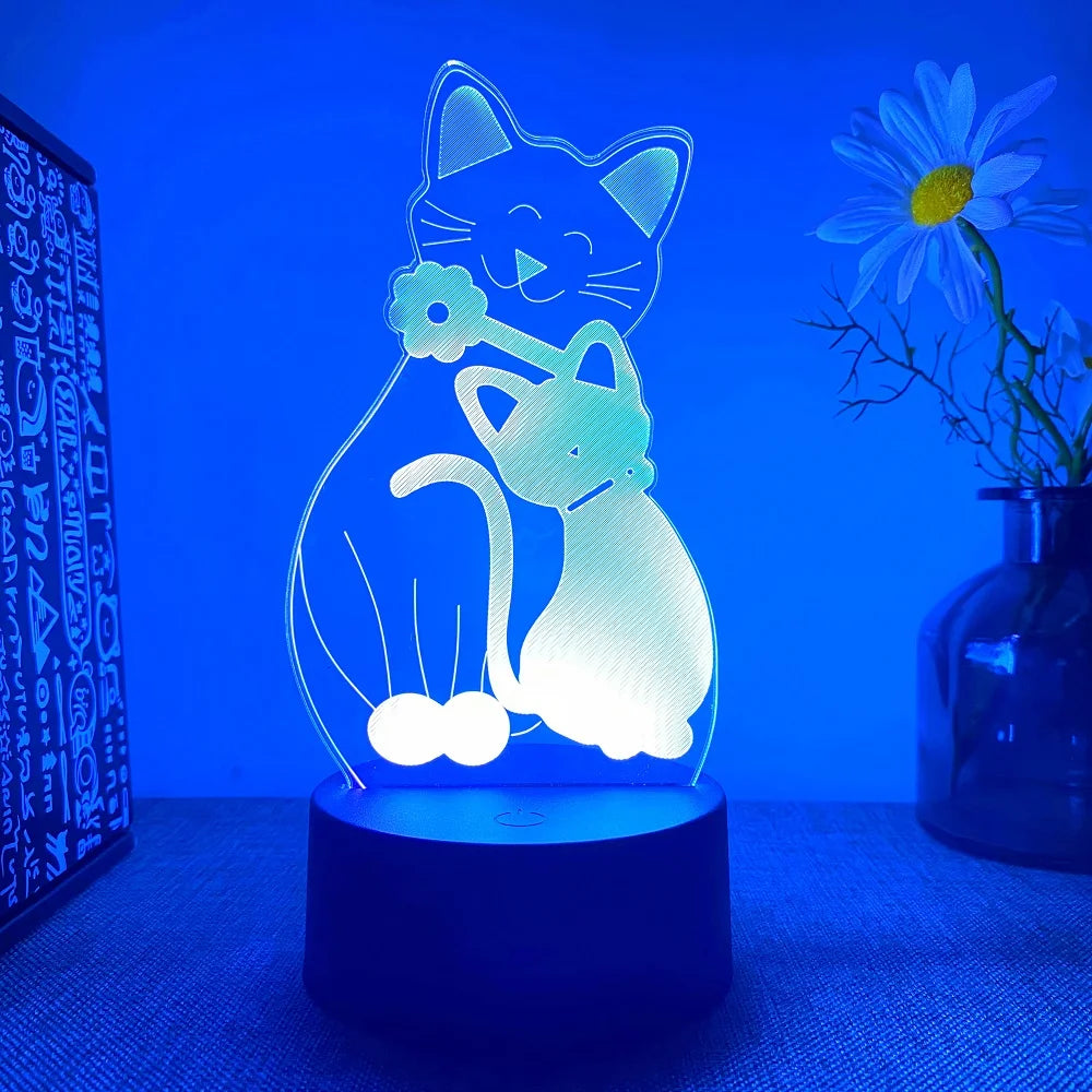 Lampe de chevet 3D Tactile Animaux