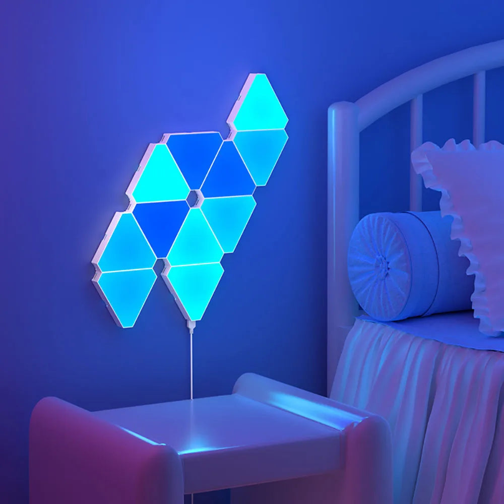 Lampe de chevet Murale LED Triangulaire RGB