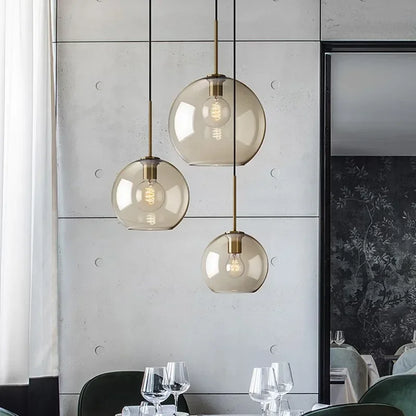 Lampe de Chevet Suspendue en Verre Nordique