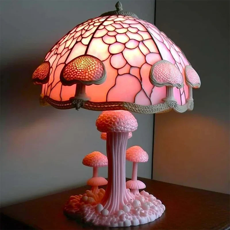 Lampe de chevet Champignon Fleuri - lampechevetdesign.com