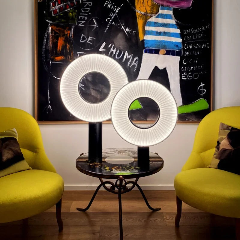 Lampe De Chevet En Tissu Design Rond
