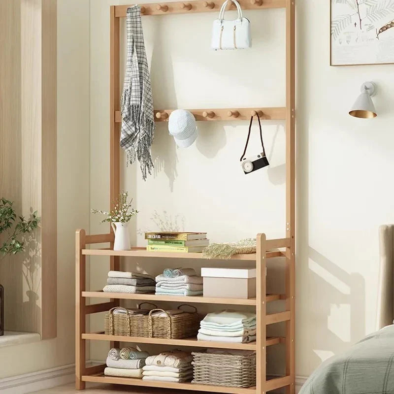 Étagère chaussure en bois porte vêtements - WoodBam-Sympa™