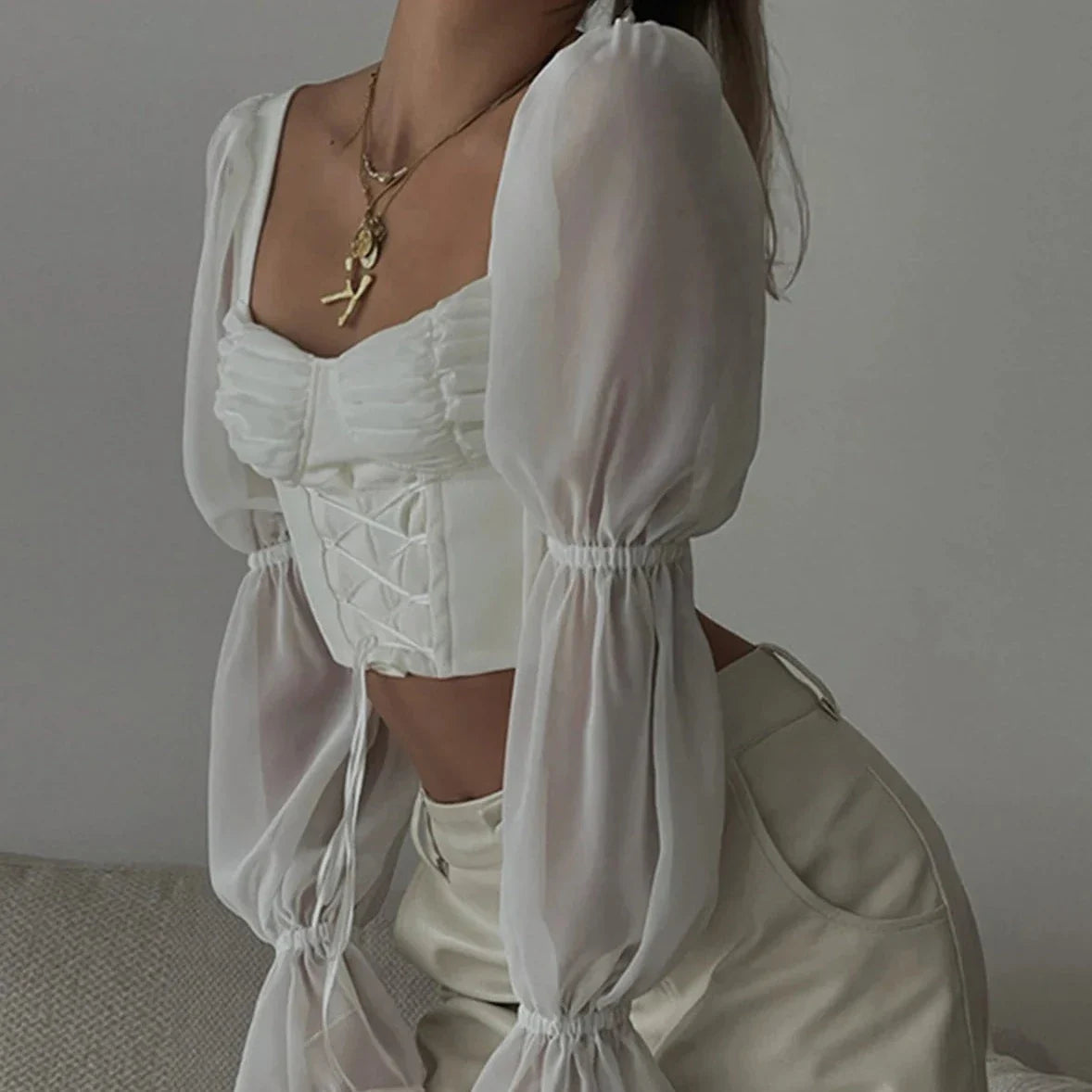 Crop top blouse