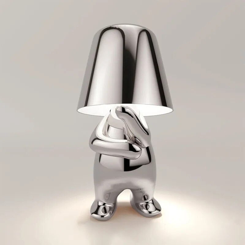 Lampe de chevet Tactile Rechargeable Or & Argent - lampechevetdesign.com
