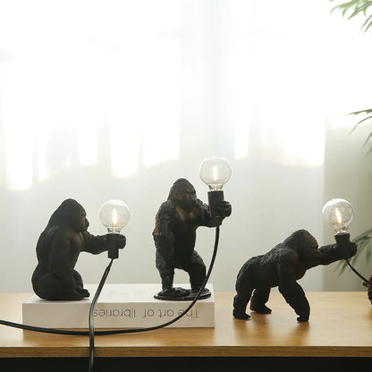 Lampe de Chevet Gorille en Résine