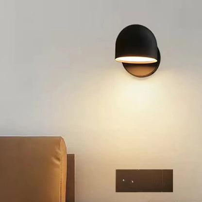 Lampe de chevet Murale Semi-Sphère Noir et Blanc