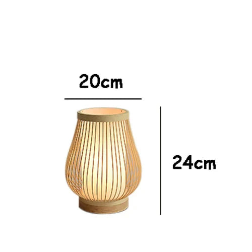 Lampe de Chevet Japonaise Zen en Bambou