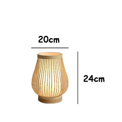 Lampe de Chevet Japonaise Zen en Bambou