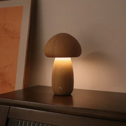 MushLume | Lampe en bois de champignon mystique