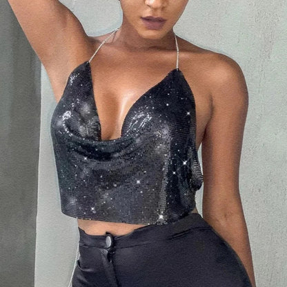 Sequin crop top