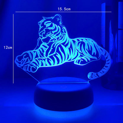 Lampe de Chevet 3D LED Tigre pour Enfant