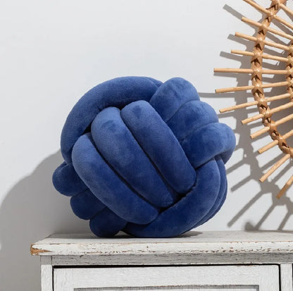 Coussin noeud bleu