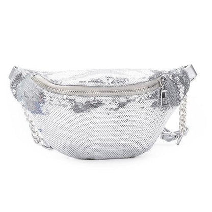 Sac Banane Sequins Gris