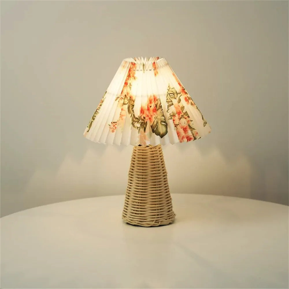 Lampe de chevet Industrielle Bois en Tissu - lampechevetdesign.com