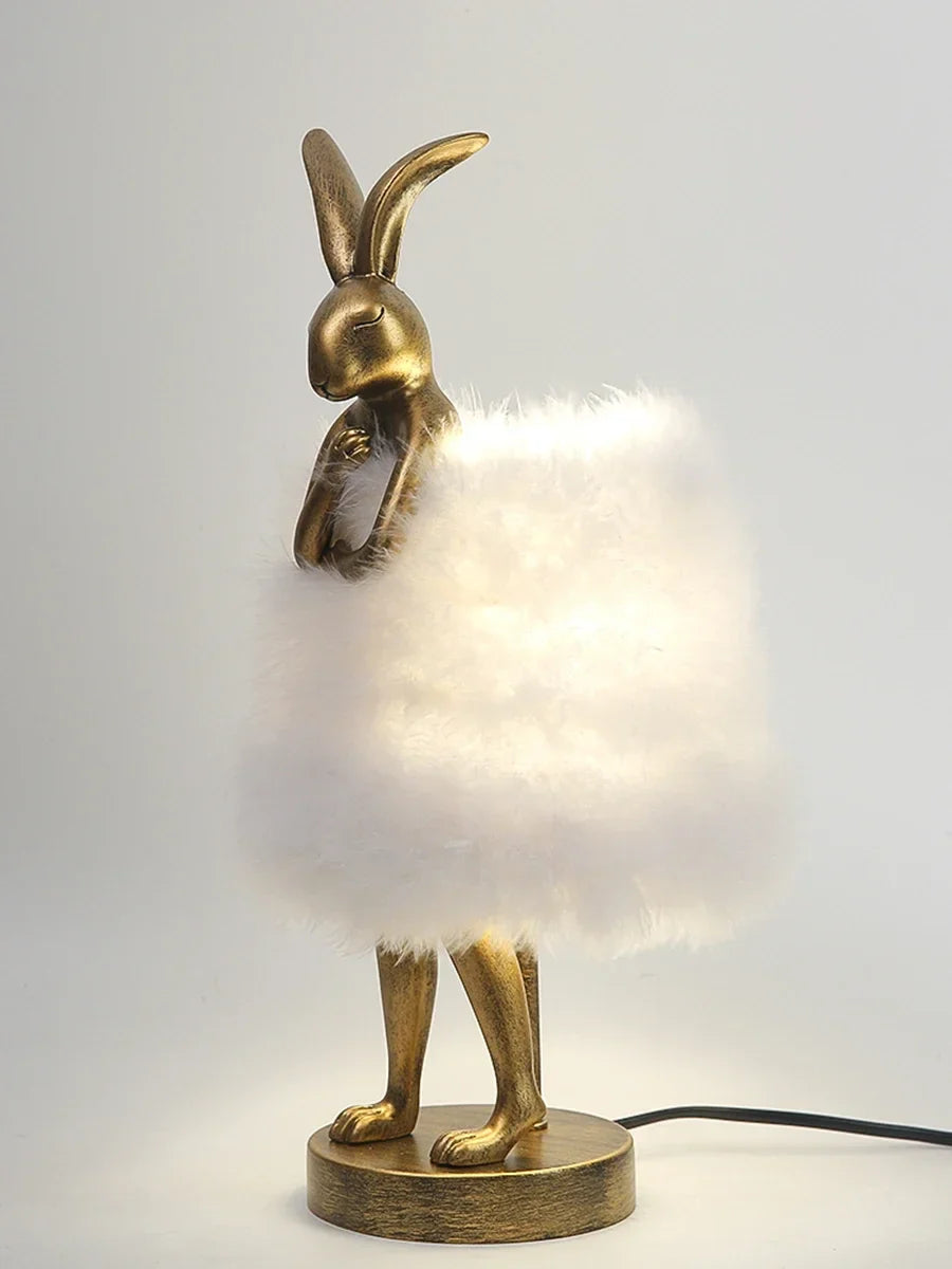 Lampe de Chevet Plume en Forme de Lapin