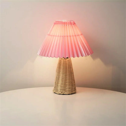 Lampe de chevet Industrielle Bois en Tissu