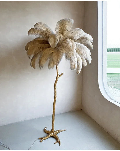 Lampe de Chevet à Plume sur Pied