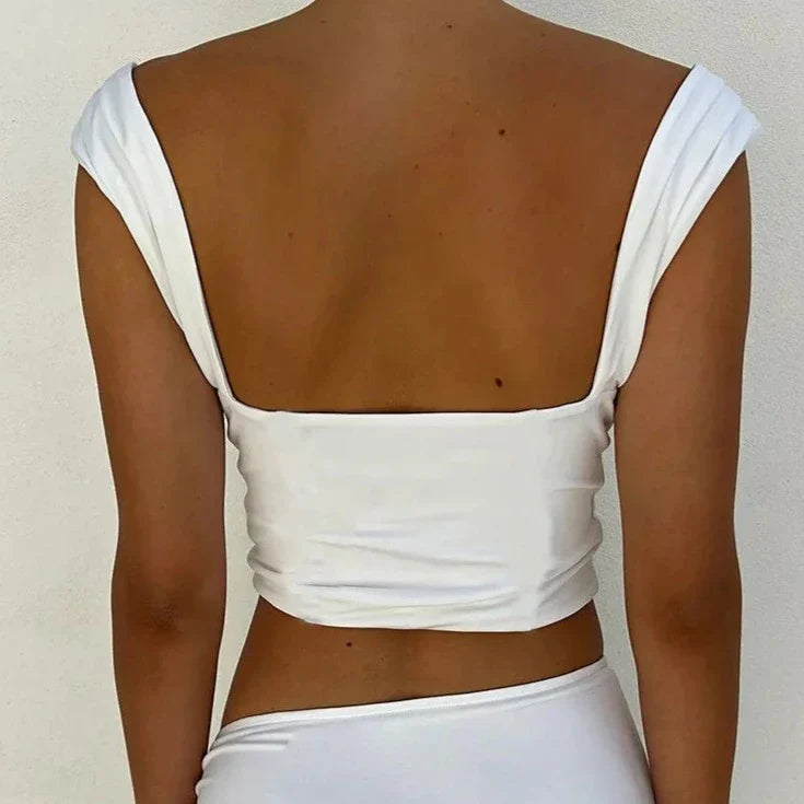 Crop top col carré