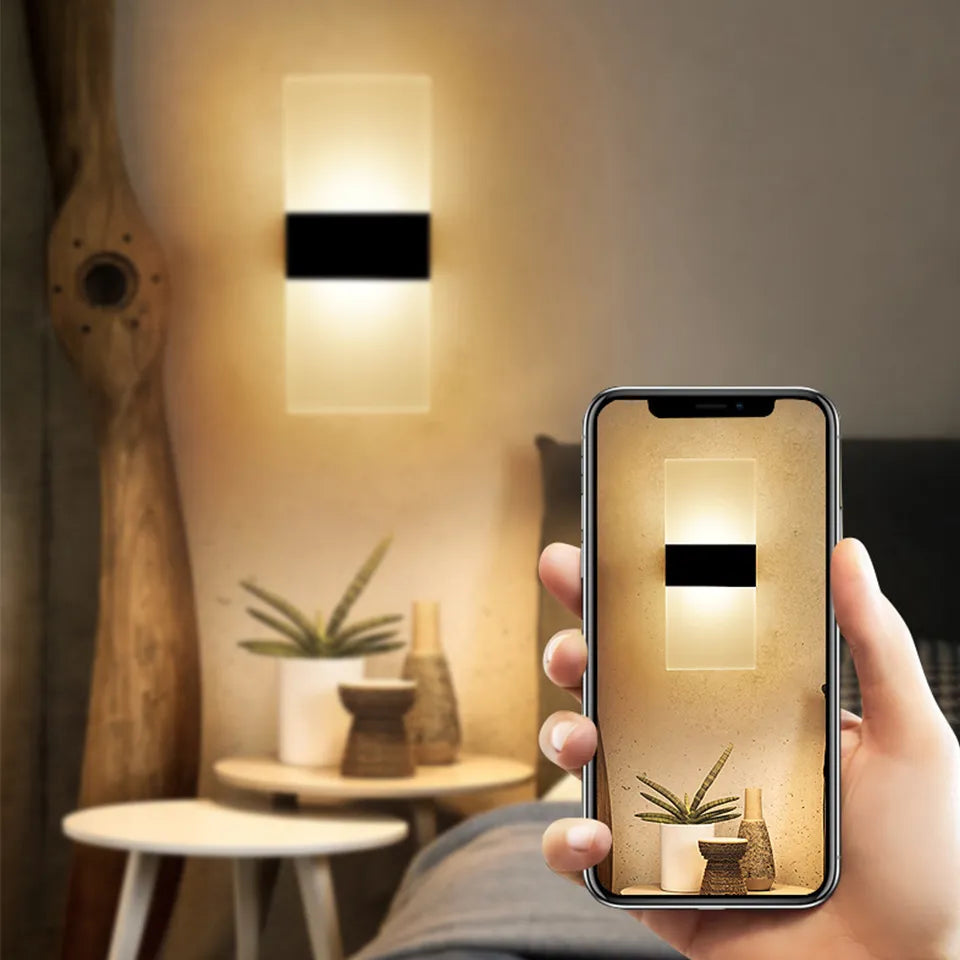 Lampe de chevet Murale Tactile Rectangulaire