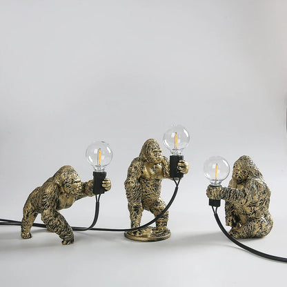 Lampe de Chevet Gorille en Résine
