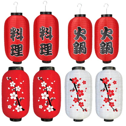 Abat-Jour Lanterne Chinoise en Tissu (Lot de 2)