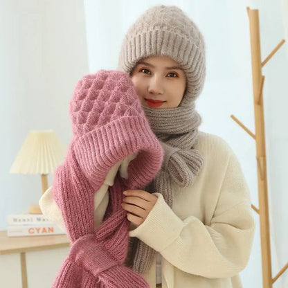 Bonnet Femme Intégral Coupe-Vent Épais - Alpine