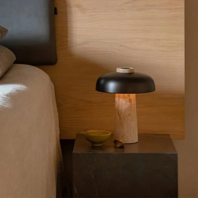 Lampe de Chevet Nordique en Pierre Naturelle