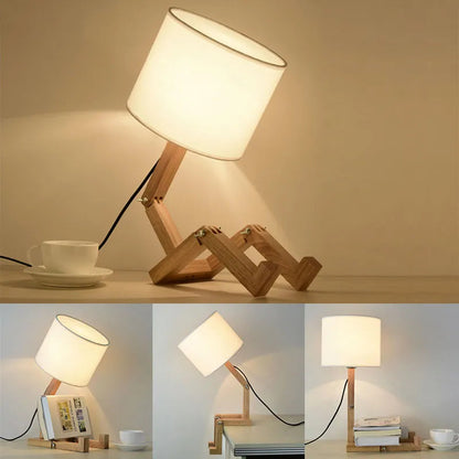 Lampe de chevet Bois Flexible Robot