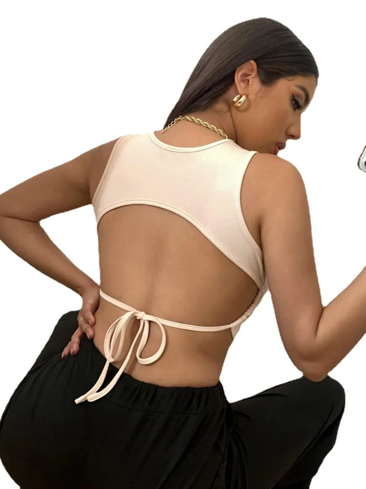 Crop top ecru