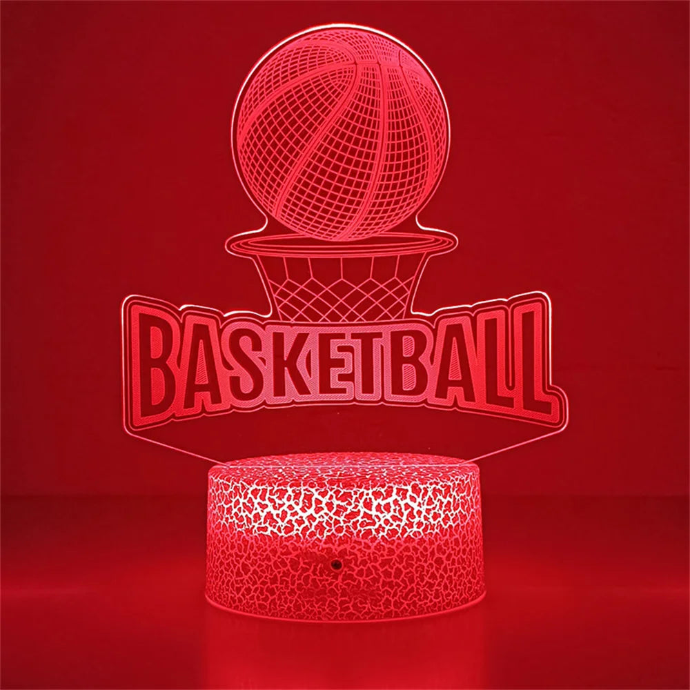 Lampe de Chevet 3D Basketball Tactile LED