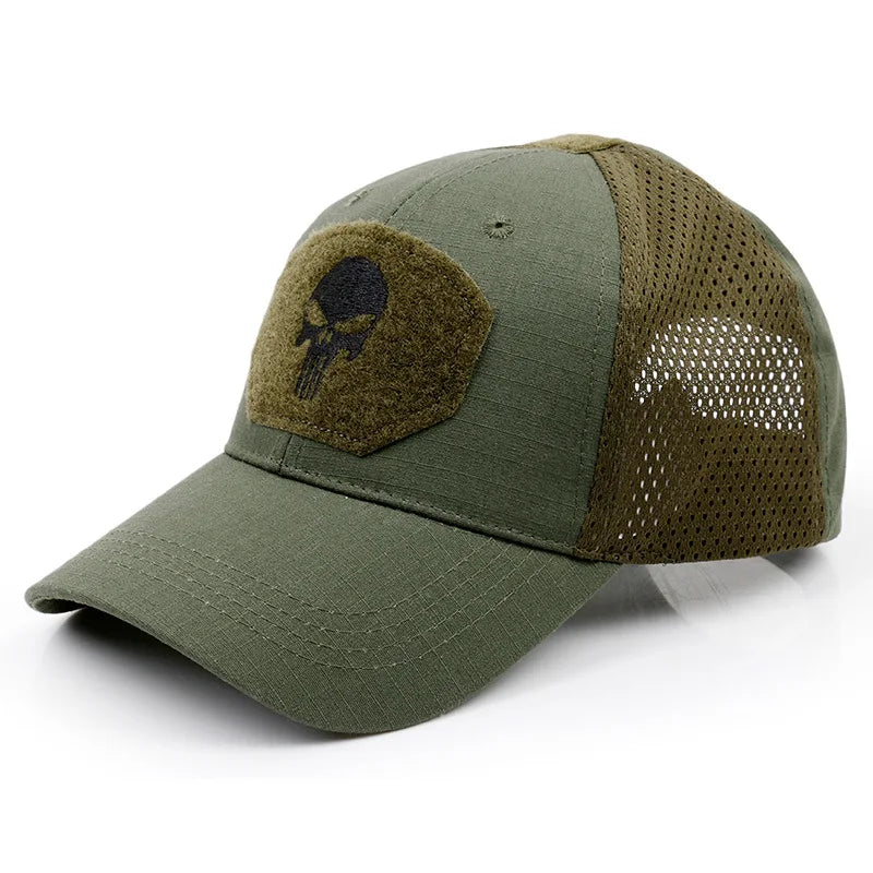 Casquette Tactique Camouflage Crâne – Black Ops