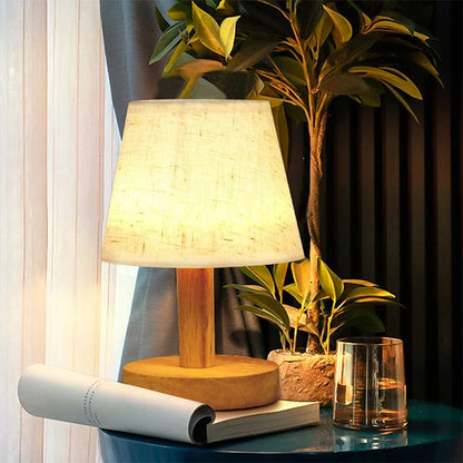 Lampe De Chevet Style Japonais Rétro En Bois