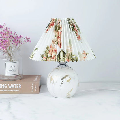 Lampe de Chevet Vintage Plissé en Céramique