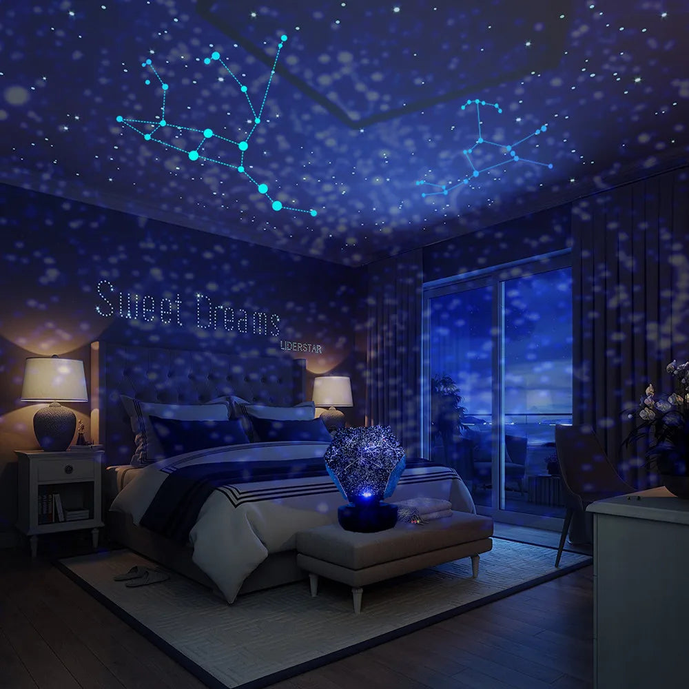 Lampe de chevet projecteur étoilé Galaxy