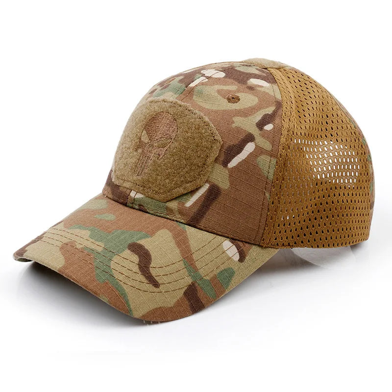Casquette Tactique Camouflage Crâne – Black Ops