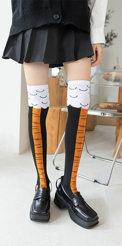 chaussettes Cuisses de Poulet - Orange