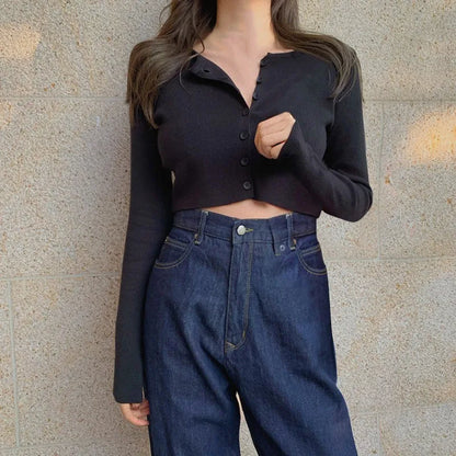 Cardigan women crop top