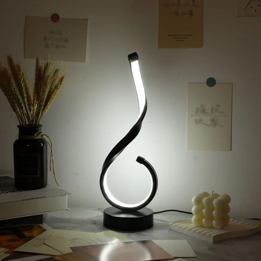Lampe de Chevet Design Ondulé