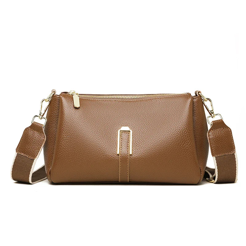 Sac en Bandoulière Cuir Femme Marron