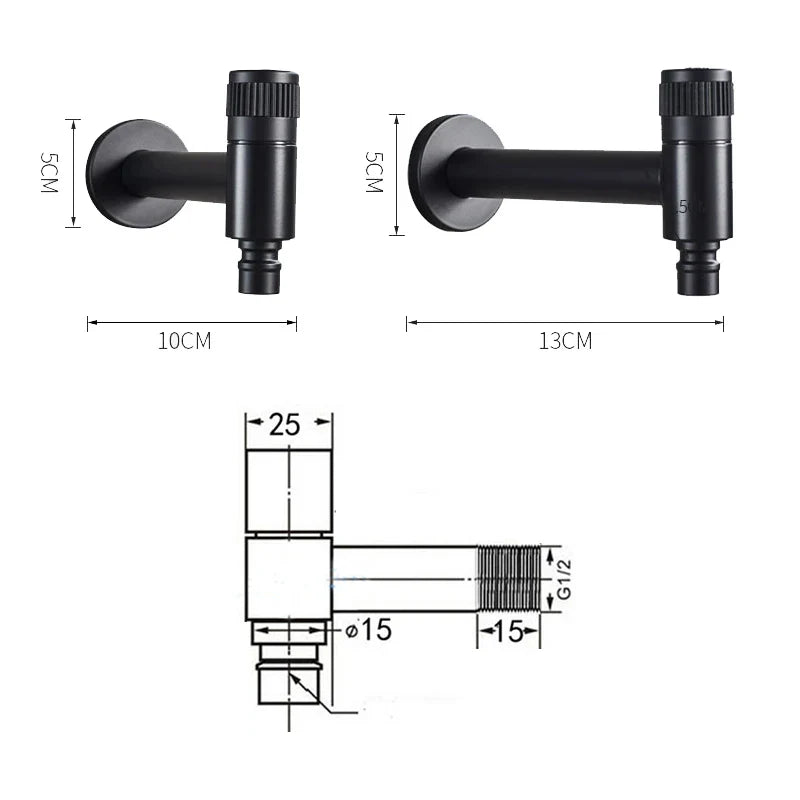 Robinet Jardin Extérieur en Chrome Élégant