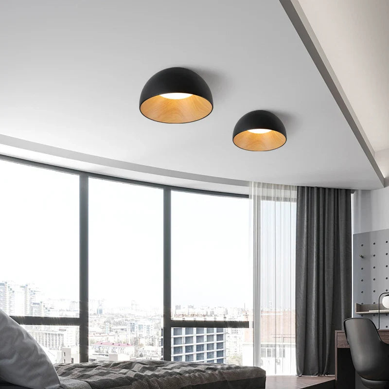 Lampe de chevet fixée au plafond en Bois Japonais