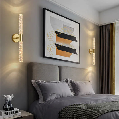 Lampe de chevet Murale Moderne LED avec Tige en Cristal