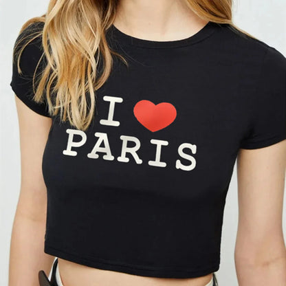 I love Paris crop top