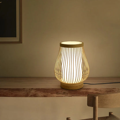 Lampe de Chevet Japonaise Zen en Bambou