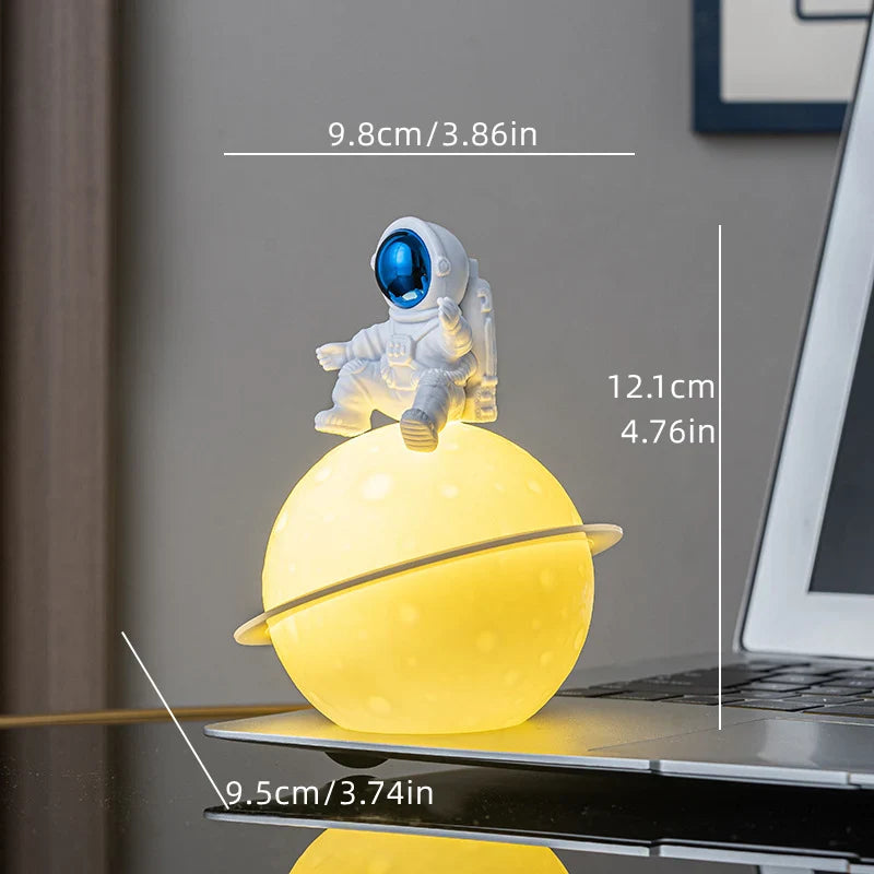 Lampe De Chevet Astronaute Lune Nocturne