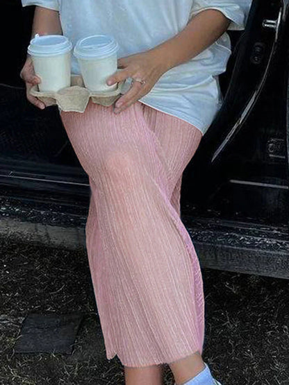 Jupe plissée transparente