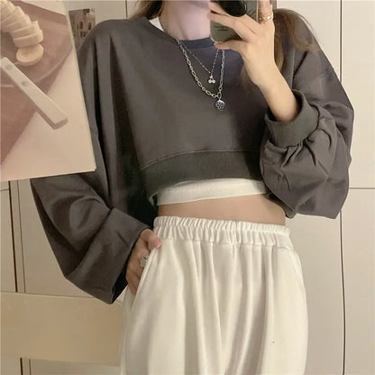 Sweat crop tops femme