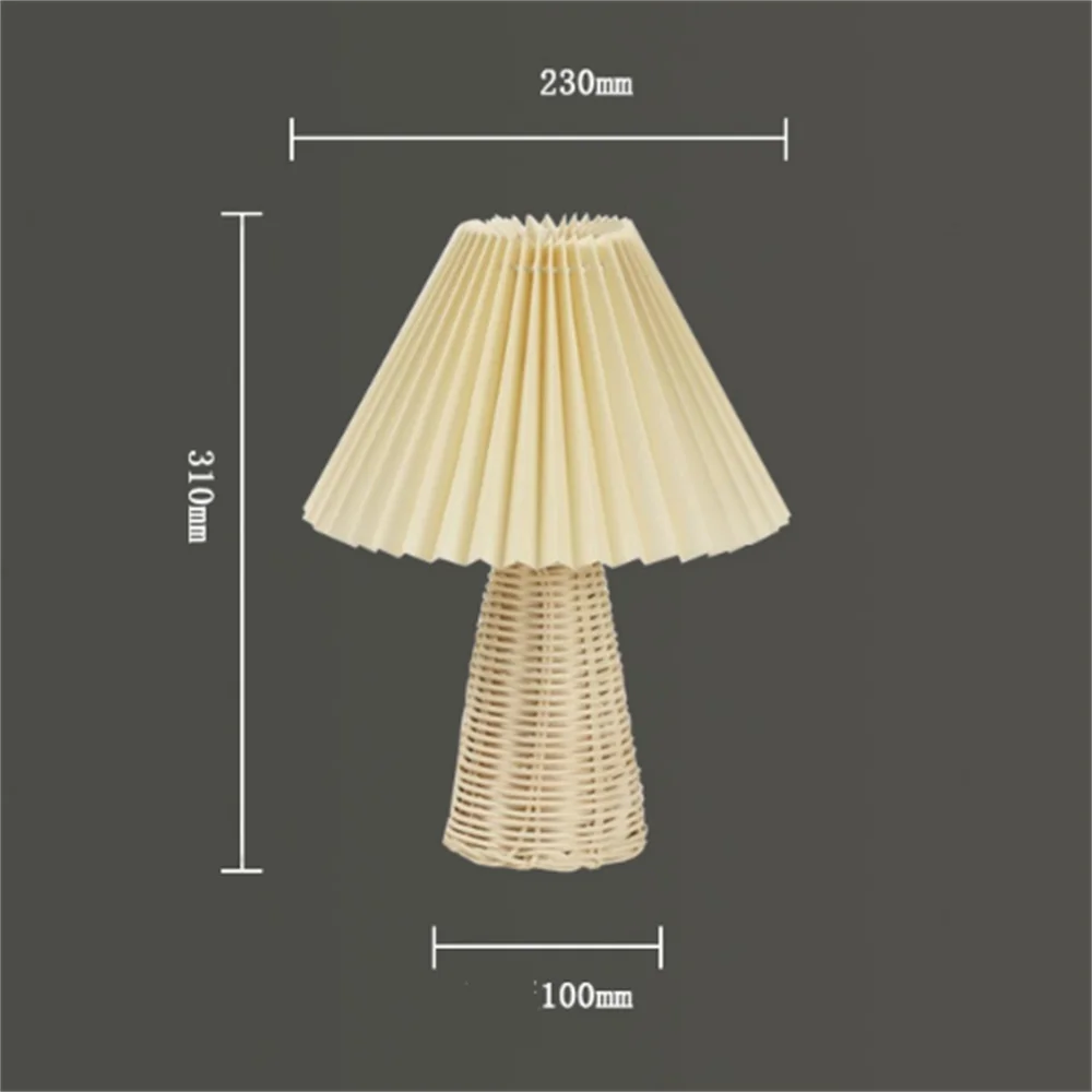 Lampe de chevet Industrielle Bois en Tissu