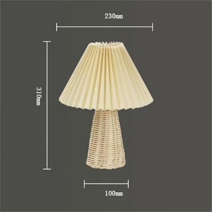 Lampe de chevet Industrielle Bois en Tissu