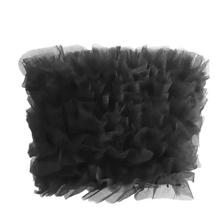 Crop top femme en tulle